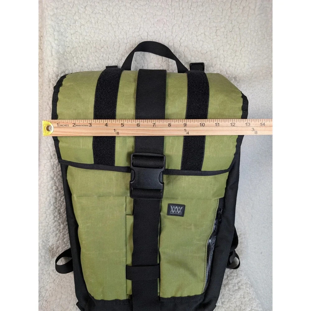 Mission Workshop Rambler Backpack Olive Green Black Expandable Made in USA